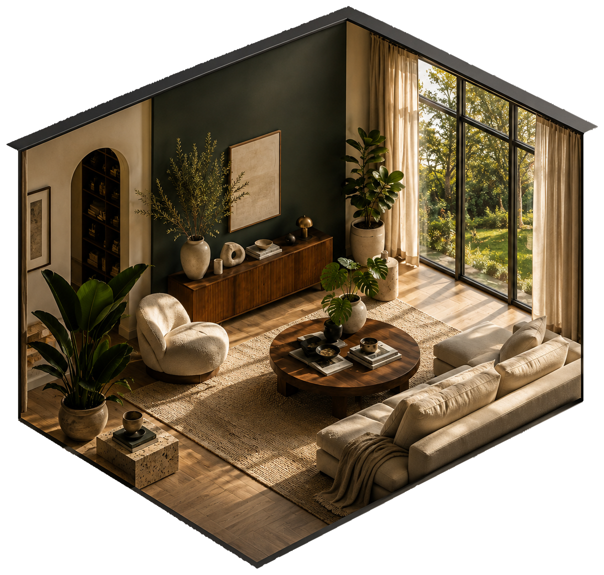 Salon — izometrik render